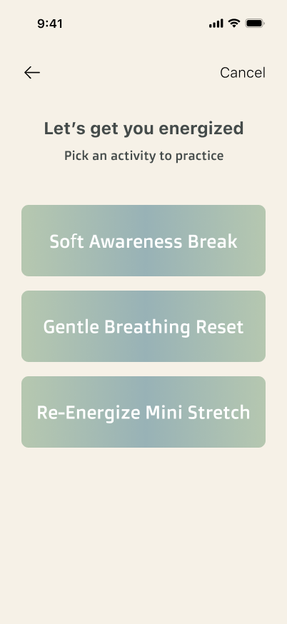 Exercise page