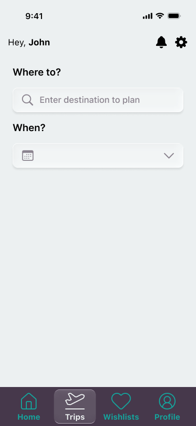 Destination page