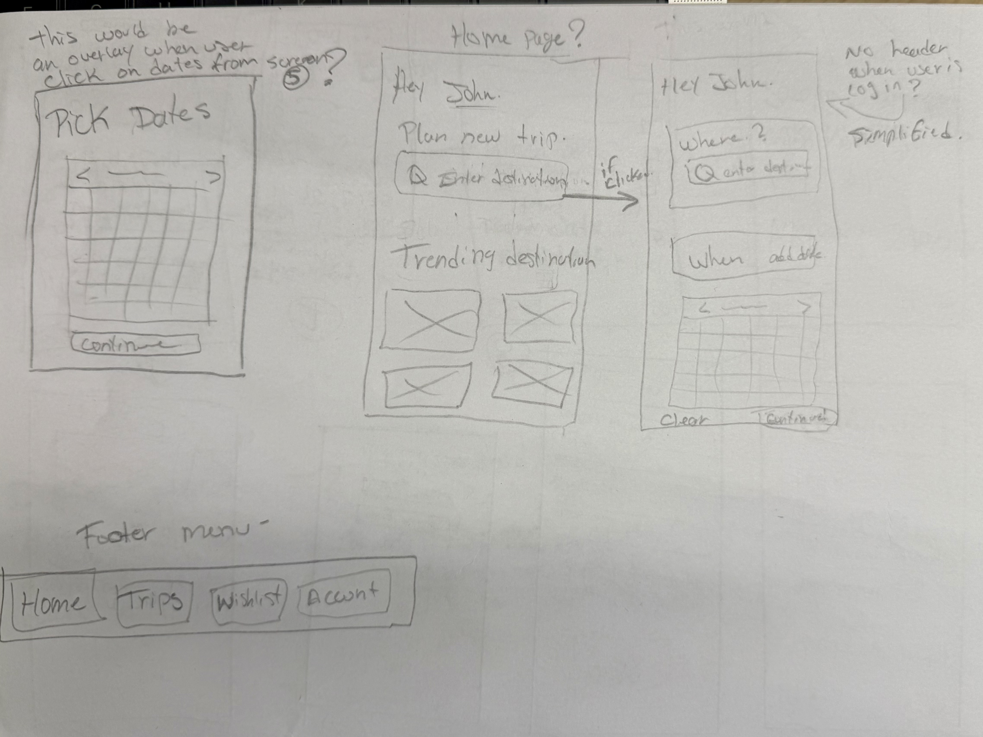 Roamio's screen sketches