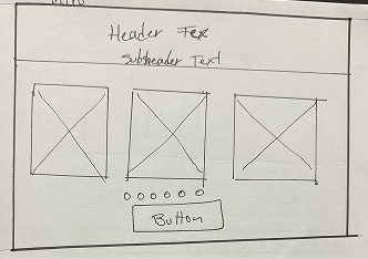 Landing page sketch