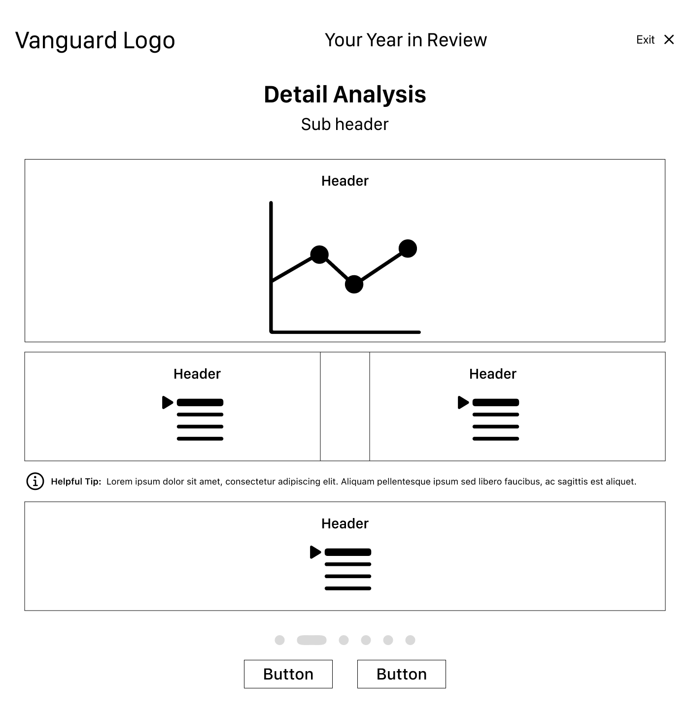 Analysis page wireframe